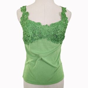 Bellessa Lime Green Camisole Tank Top NWT Sleeveless Y2K